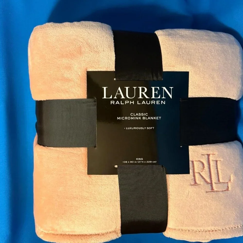 BRAND NEW LAUREN RALPH LAUREN MICROMINK LUXURIOUSLY SOFT KING 108" X 90" BLANKET - Picture 10 of 10